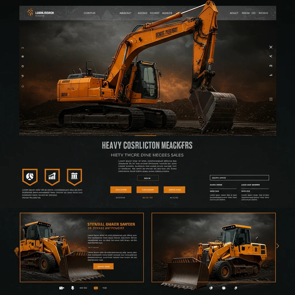 Heavy Construction Equipment Sales Website Design - Image 2