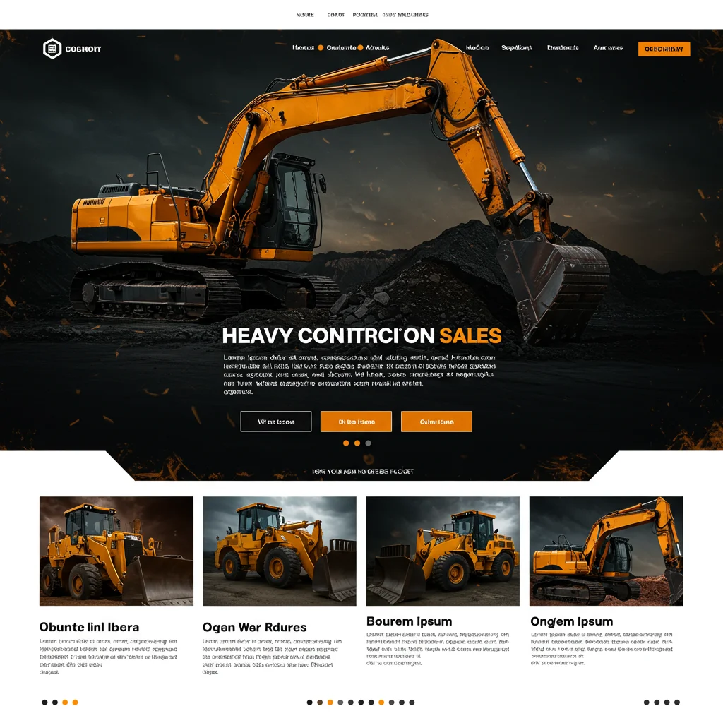 Heavy Construction Equipment Sales Website Design - Image 3