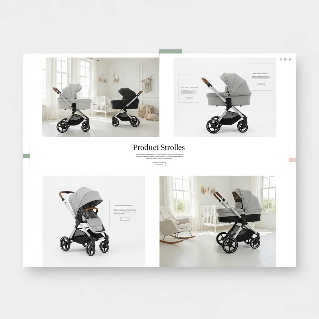 Дизайн целевой страницы детских колясок | Детские коляски - Изображение 2