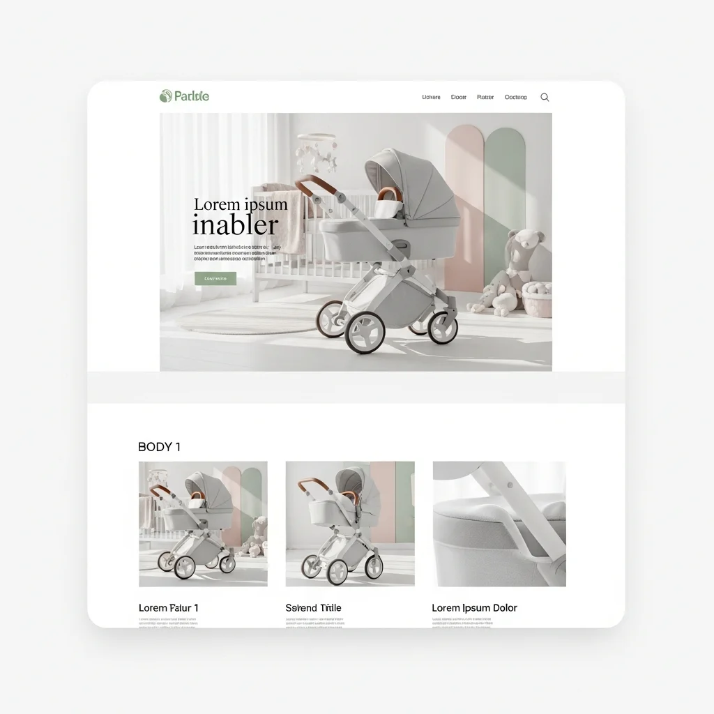 Дизайн целевой страницы детских колясок | Детские коляски - Изображение 4