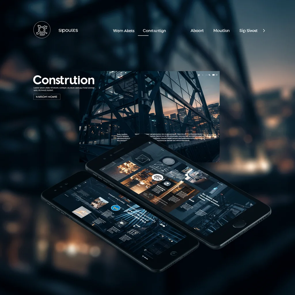 Адаптивный дизайн веб-сайта для строительной компании | Концепция ИИ - Изображение 2