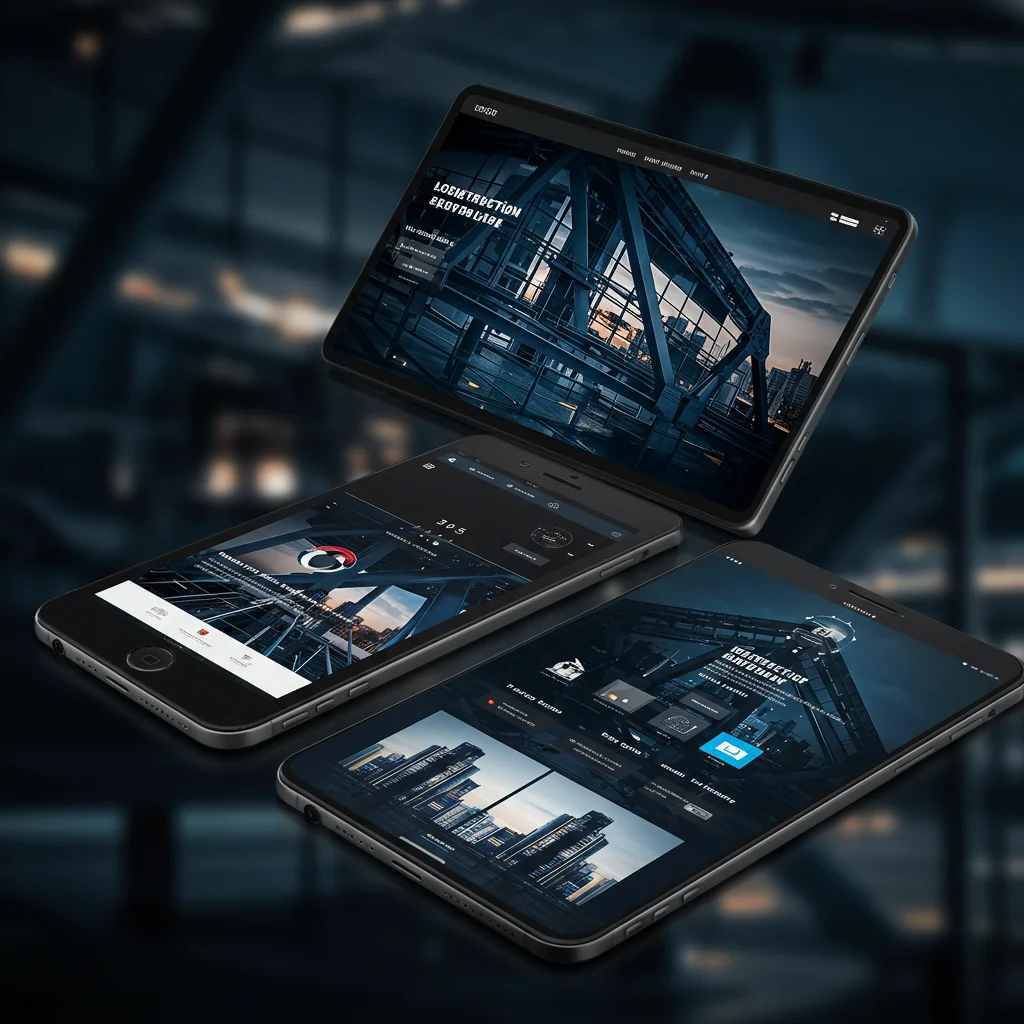 Адаптивный дизайн веб-сайта для строительной компании | Концепция ИИ - Изображение 3