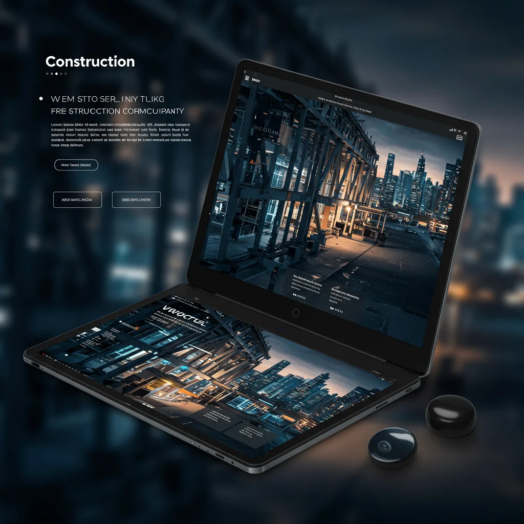 Адаптивный дизайн веб-сайта для строительной компании | Концепция ИИ - Изображение 4