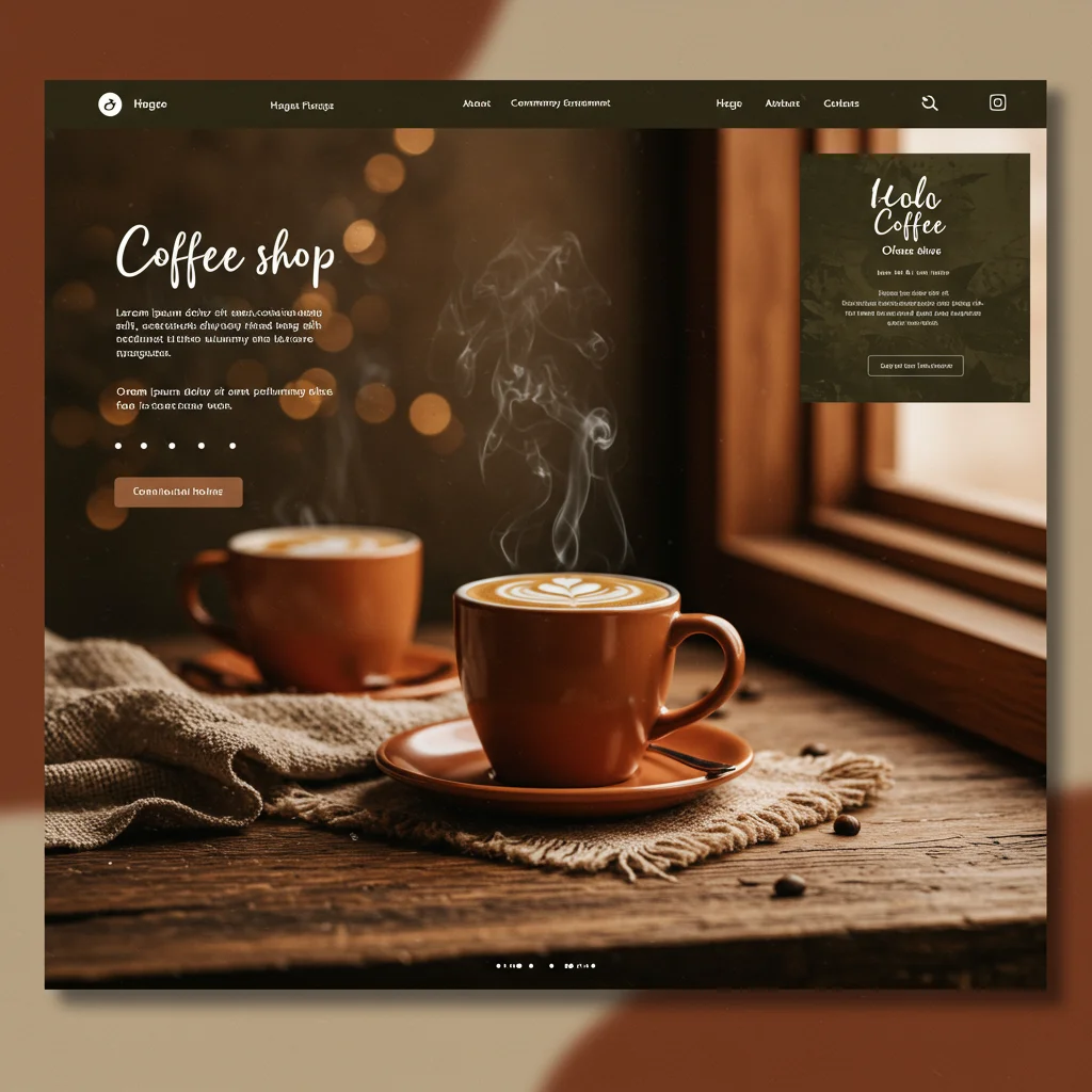 Современный дизайн сайта кофейни | Концепция ИИ - Изображение 4