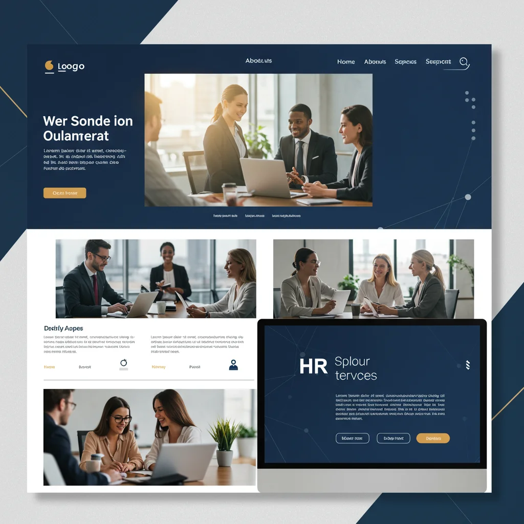 Professional HR Services Website Design | AI Concept - Image 2
