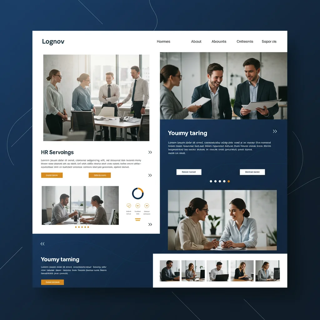 Professional HR Services Website Design | AI Concept - Image 4