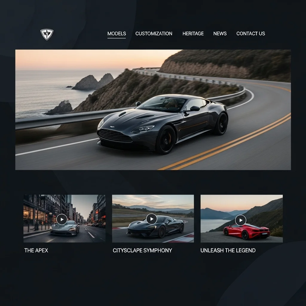 AI-Generated Automotive Website Design Concept 1