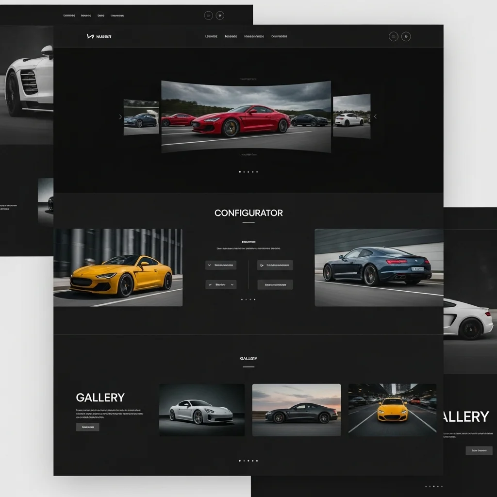 AI-Generated Automotive Website Design Concept 2