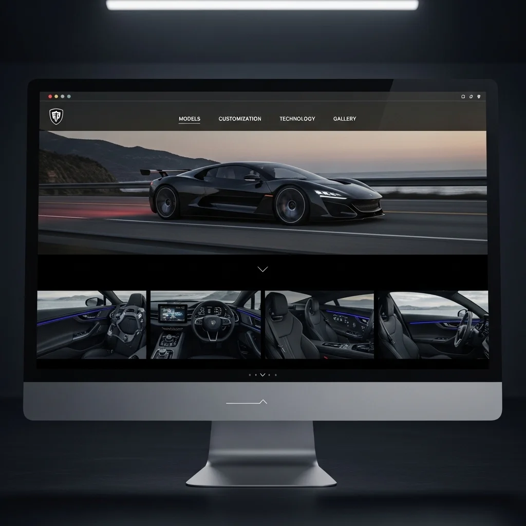 AI-Generated Automotive Website Design Concept 3