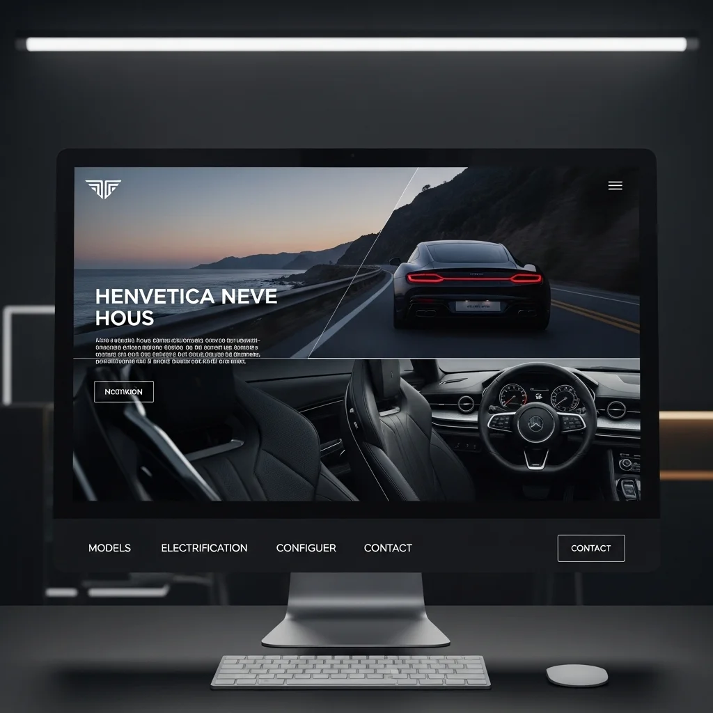 AI-Generated Automotive Website Design Concept 4