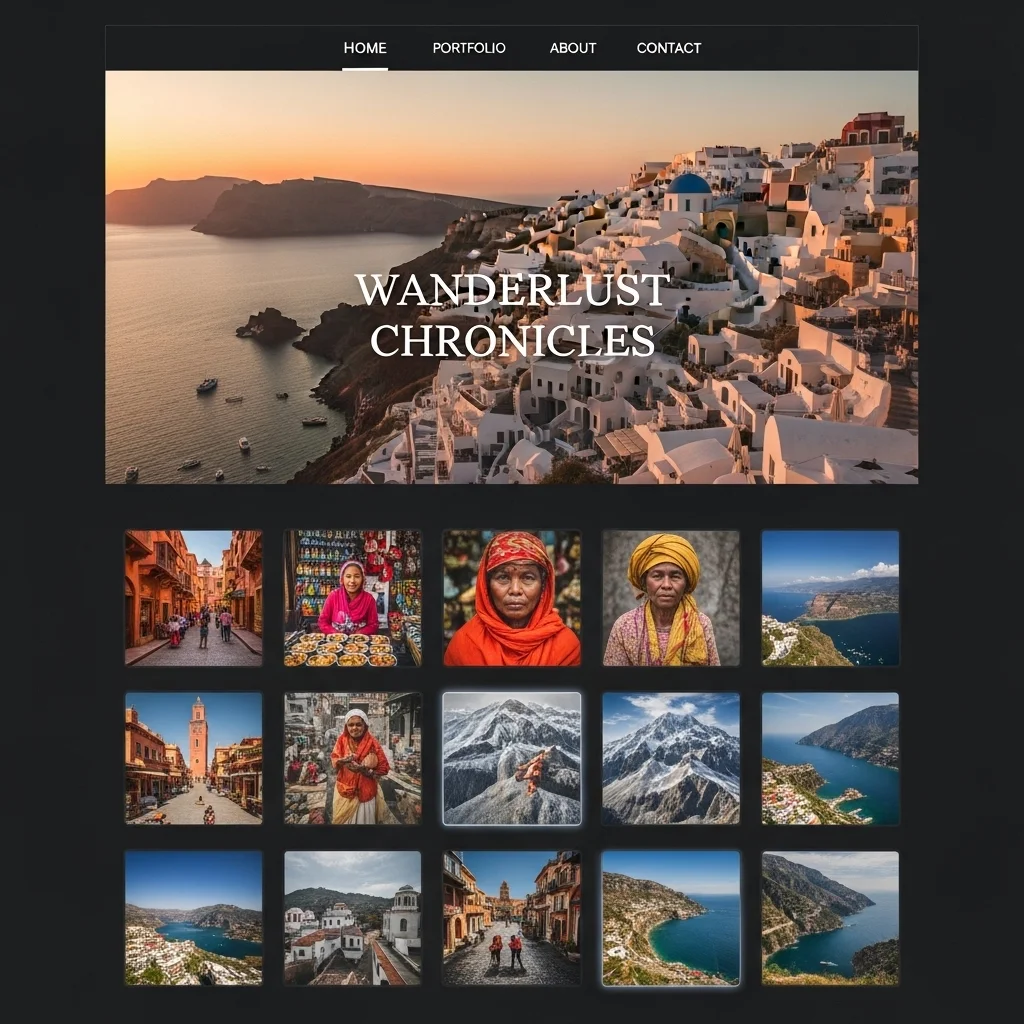 Дизайн веб-сайта для личного блога, сгенерированный ИИ — Концепция 2 (V2)