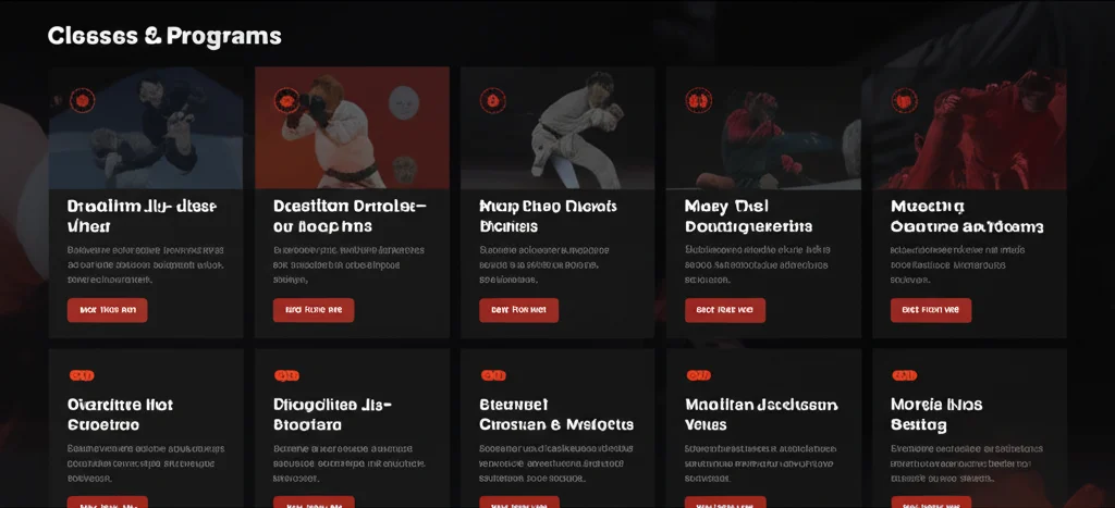 MMA Gym Website Design: AI-Powered Concept - Image 2