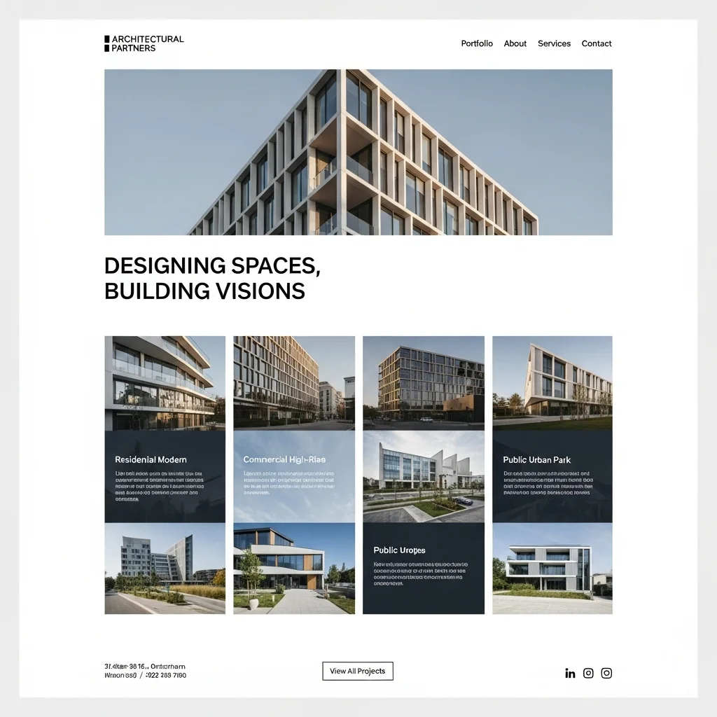 Дизайн веб-сайта для строительной индустрии: концепция, сгенерированная ИИ — Изображение 1