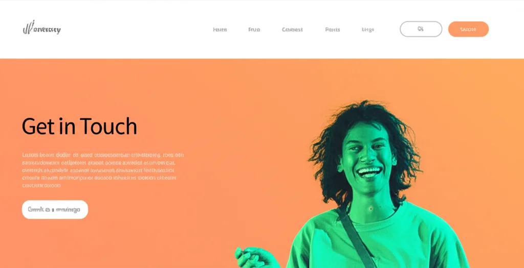 AI-Generated Contact Page Design 4: Bold & Interactive