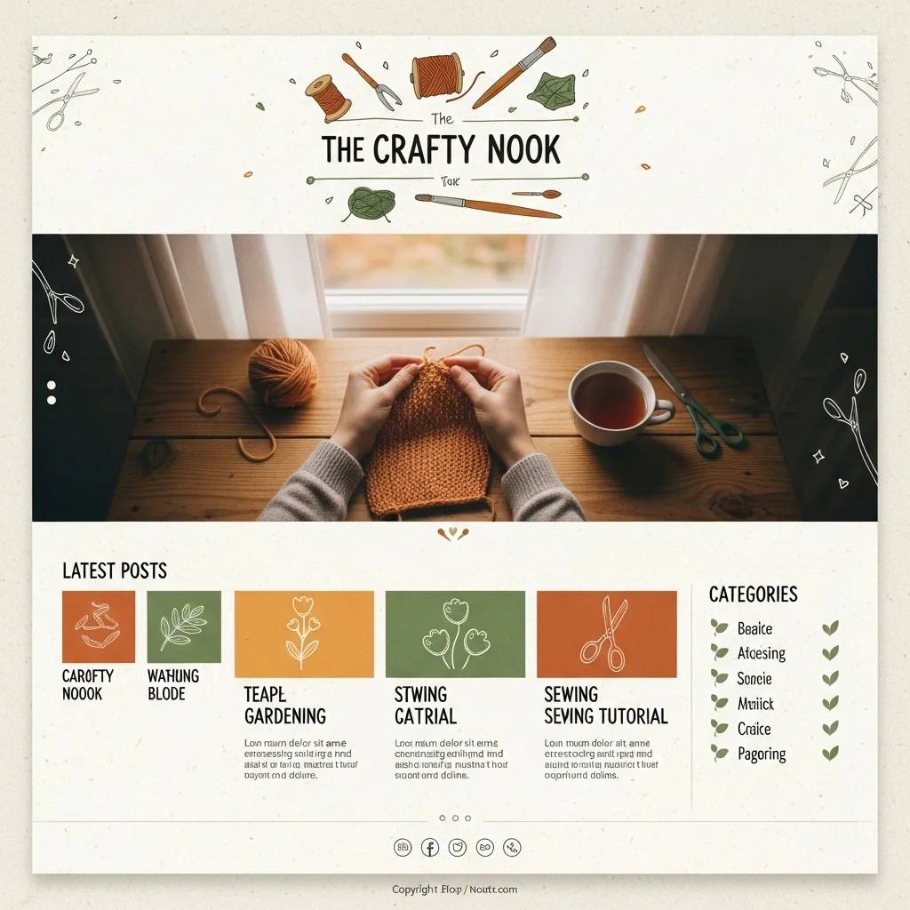 Crafts & DIY Website Design Concept 2: AI-Generated
