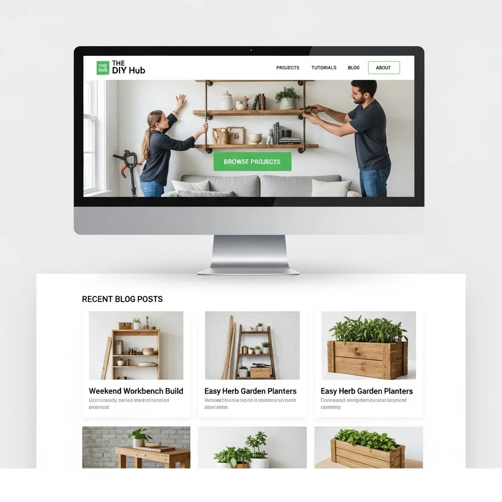 Sənətkarlıq və Öz Əlinlə Hazırlama Mağazası Veb Sayt Dizaynı: Süni İntellekt Tərəfindən Yaradılmış Konsept - Şəkil 2