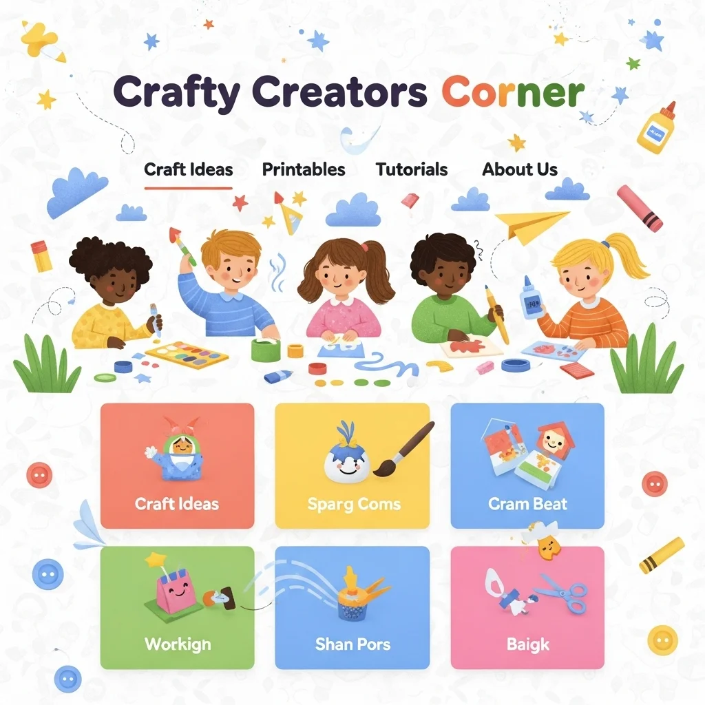 Crafts & DIY Website Design: AI-Generated Concept - Image 1
