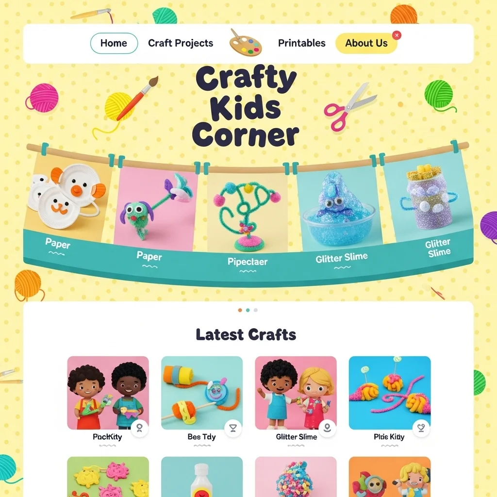 Crafts & DIY Website Design: AI-Generated Concept - Image 2