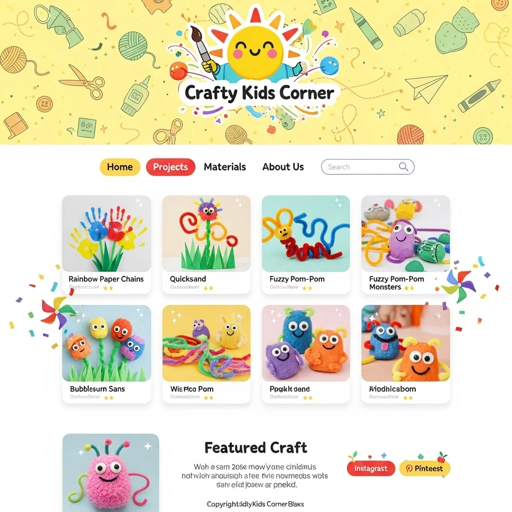 Crafts & DIY Website Design: AI-Generated Concept - Image 3