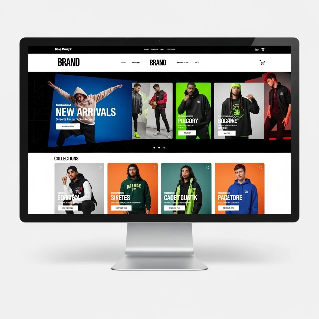 AI-Generated Ecommerce Fashion Website Design - Concept 1