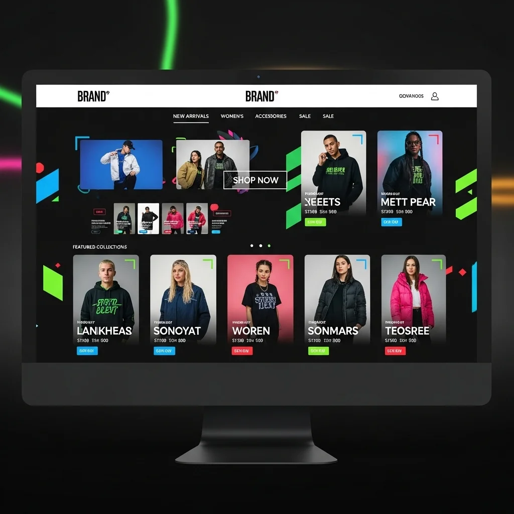 AI-Generated Ecommerce Fashion Website Design - Concept 2
