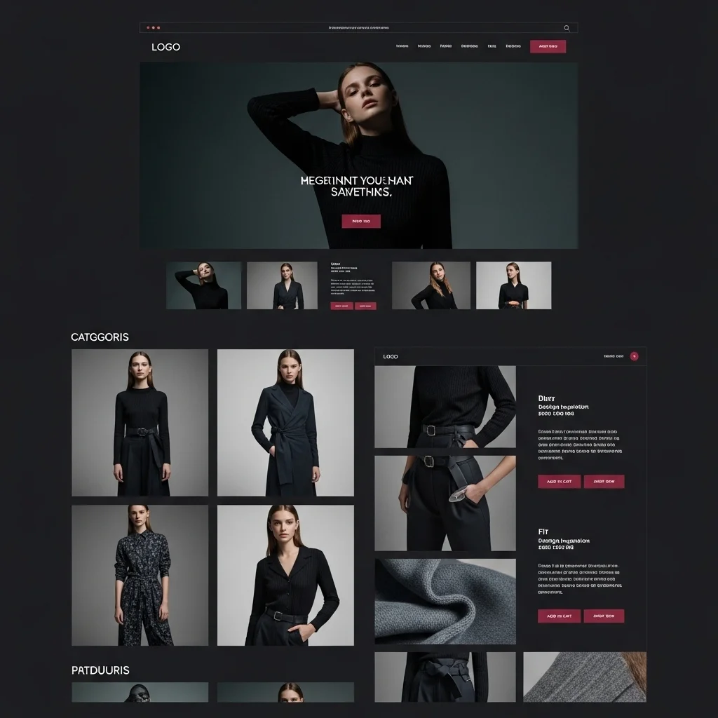 AI-Generated Ecommerce Fashion Website Design - Concept 1