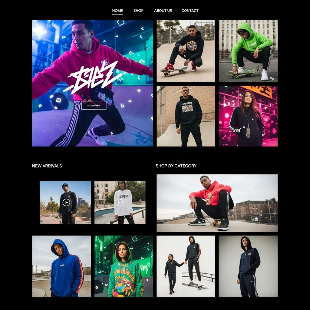 AI-Generated Ecommerce Fashion Website Design - Concept 1