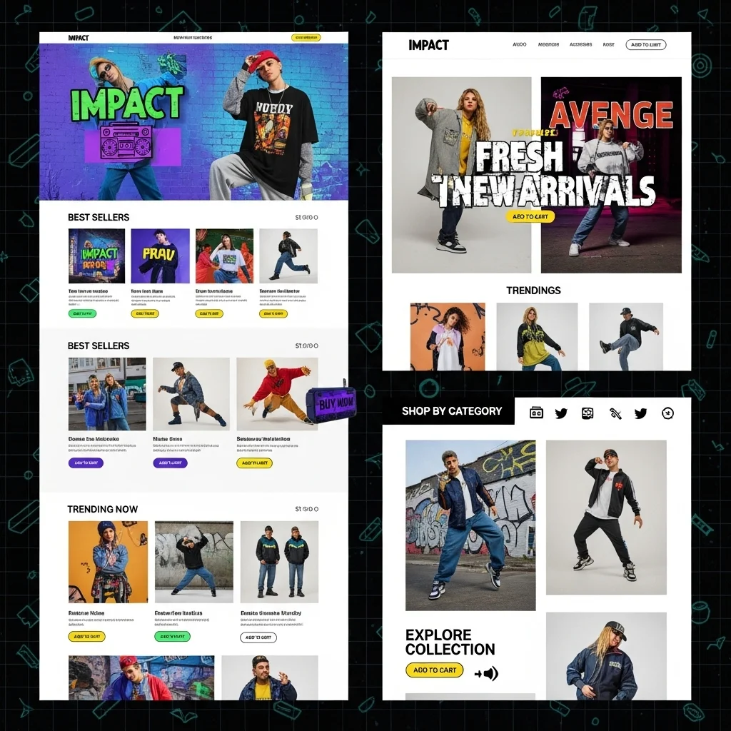 AI-Generated Ecommerce Fashion Website Design - Concept 3
