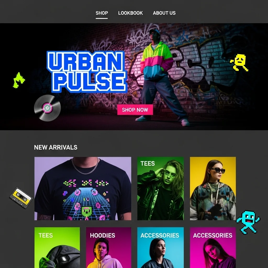 AI-Generated Ecommerce Fashion Website Design - Concept 4