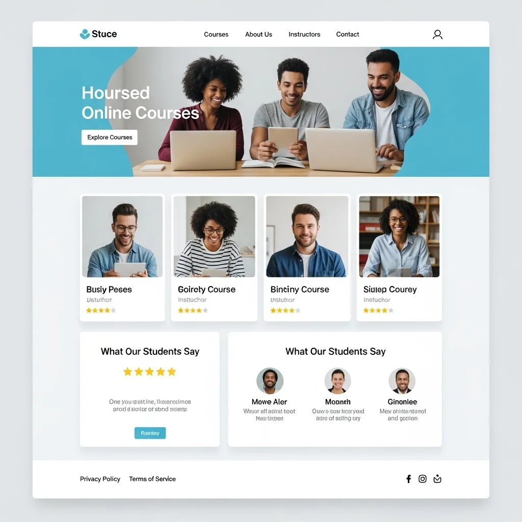 Online Course Website Design: AI-Generated Concept 2