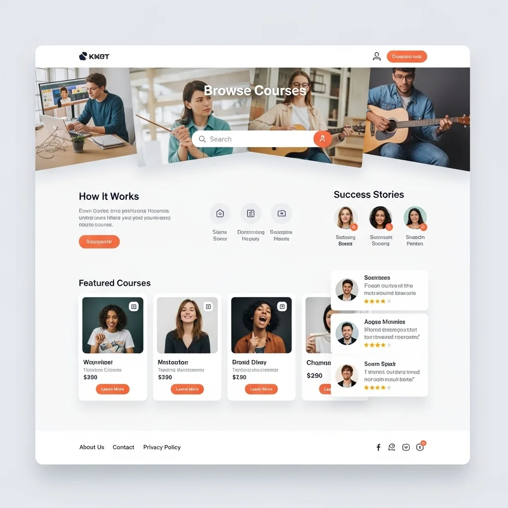 Online Course Website Design: AI-Generated Concept 3