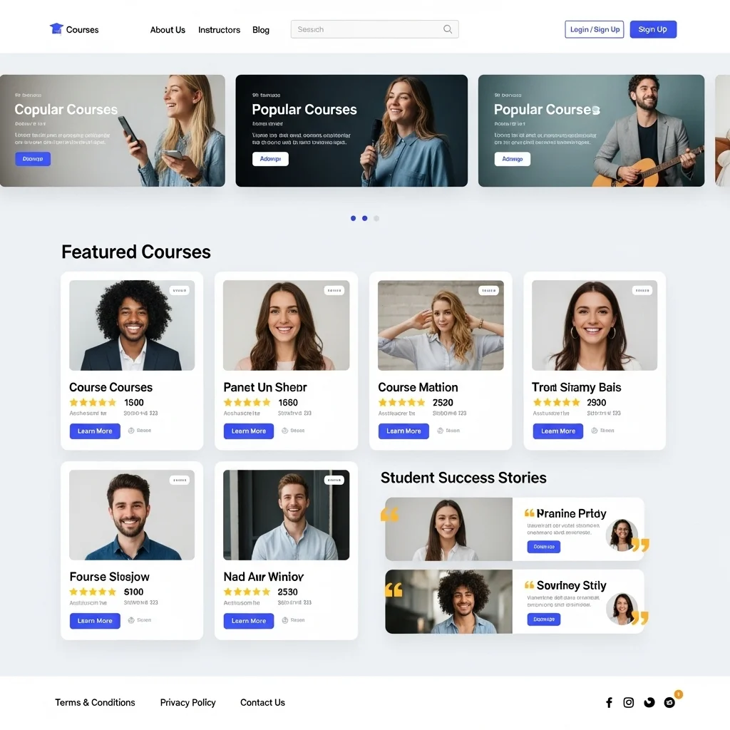 Online Course Website Design: AI-Generated Concept 4