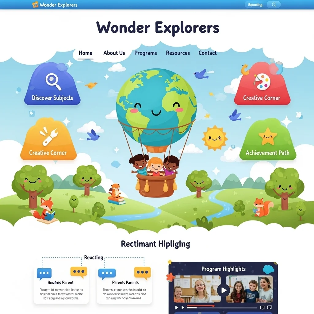 Дизайн веб-сайта для онлайн-курса: концепция, сгенерированная ИИ 1