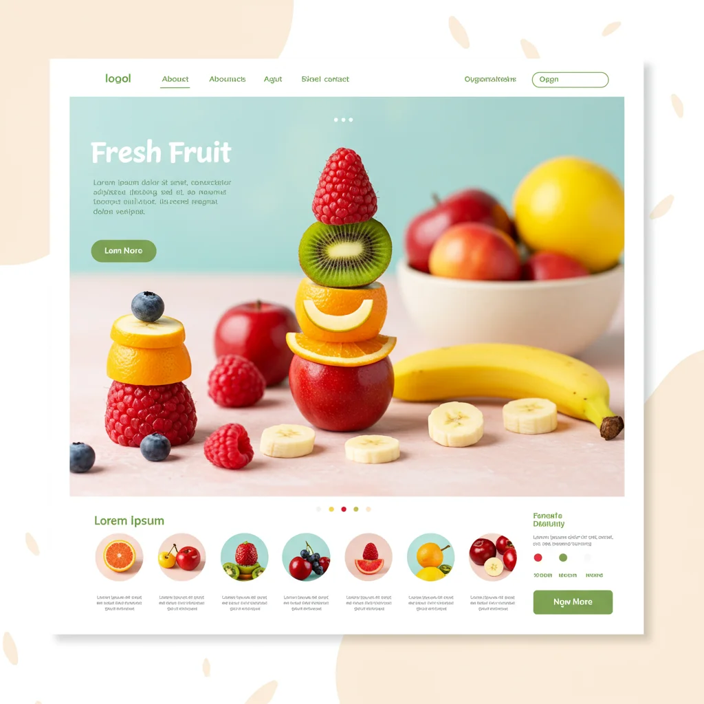 AI-generated design for Дизайн веб-сайта для продавца свежих фруктов