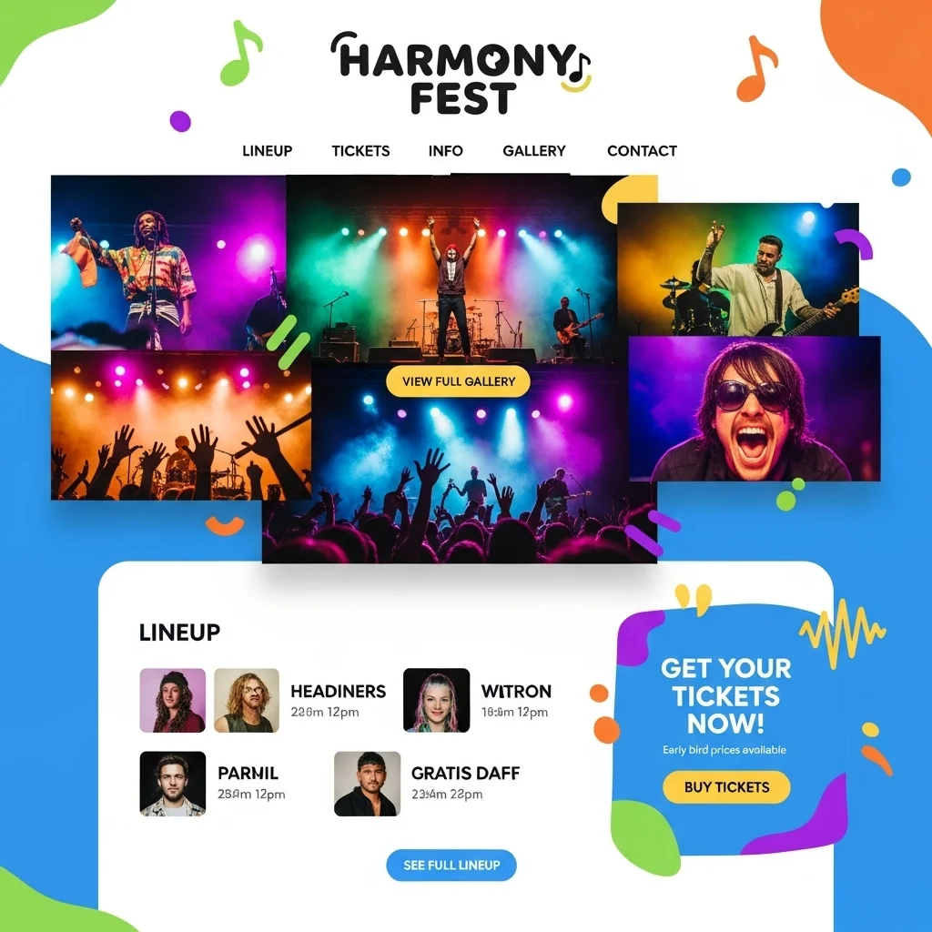 AI-Generated Website Design for Events Conference - Image 1