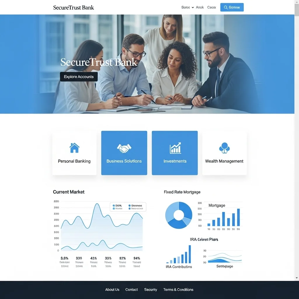 Fintech Startup Website Design: AI-Generated Concept 1