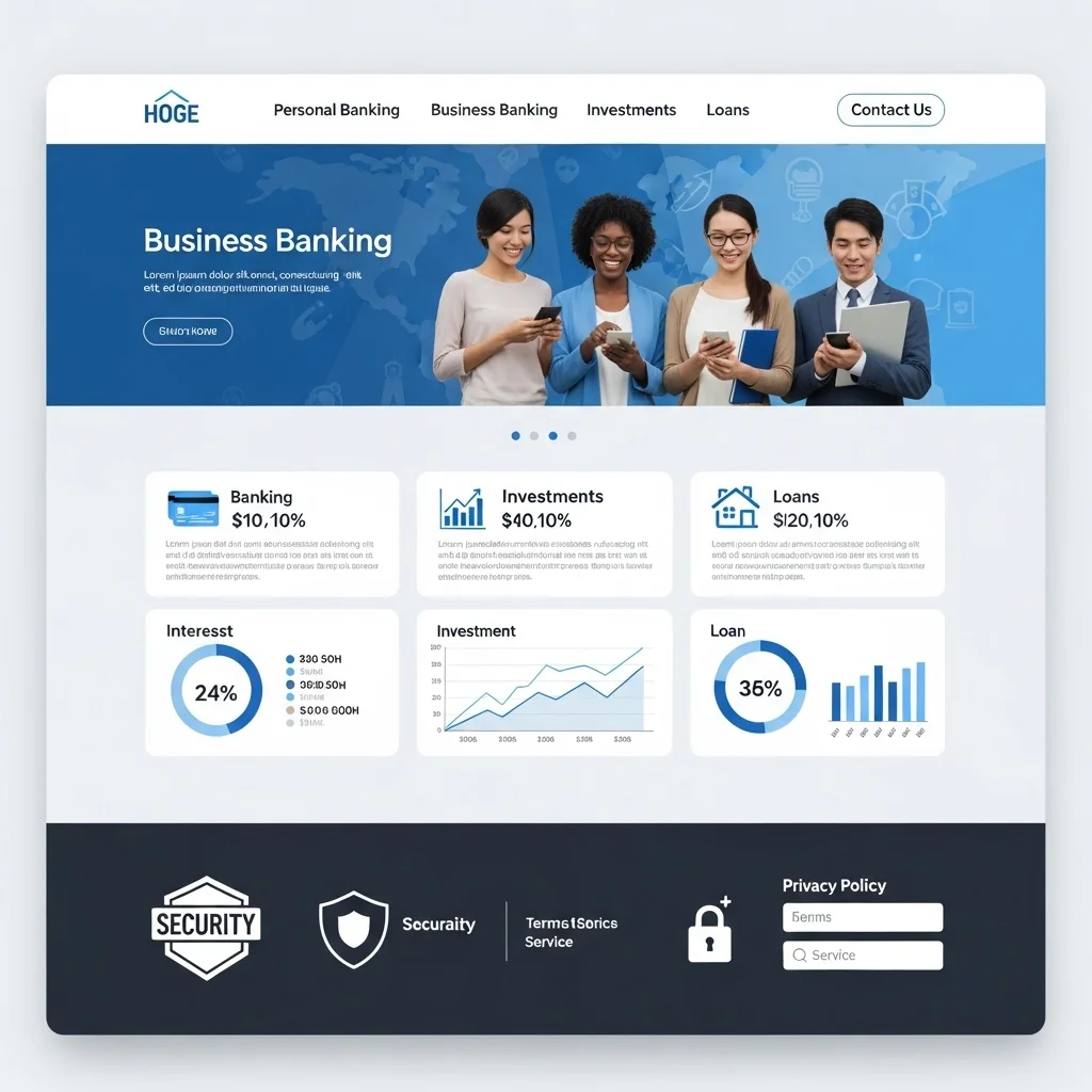 Fintech Startup Website Design: AI-Generated Concept 3