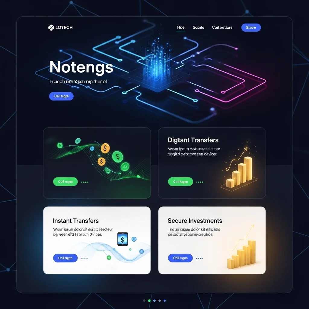 Fintex Veb Sayt Dizaynı Konsepti 2: Süni İntellekt Tərəfindən Yaradılmış