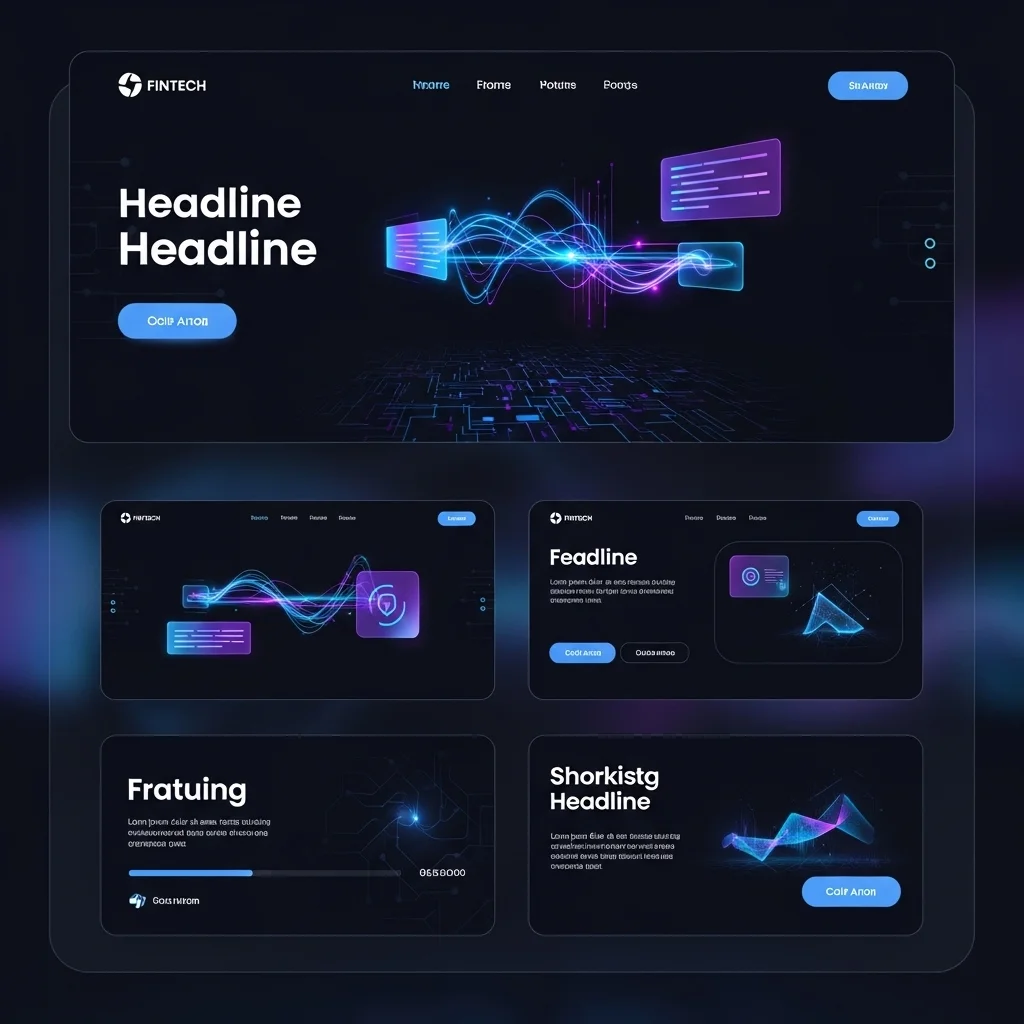 Fintex Veb Sayt Dizaynı Konsepti 3: Süni İntellekt Tərəfindən Yaradılmış