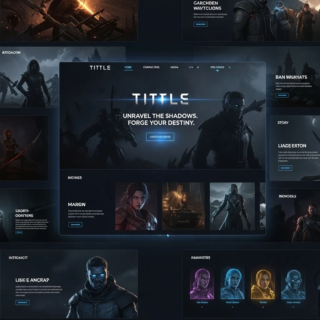 AI-Generated Gaming Website Design Concept 2