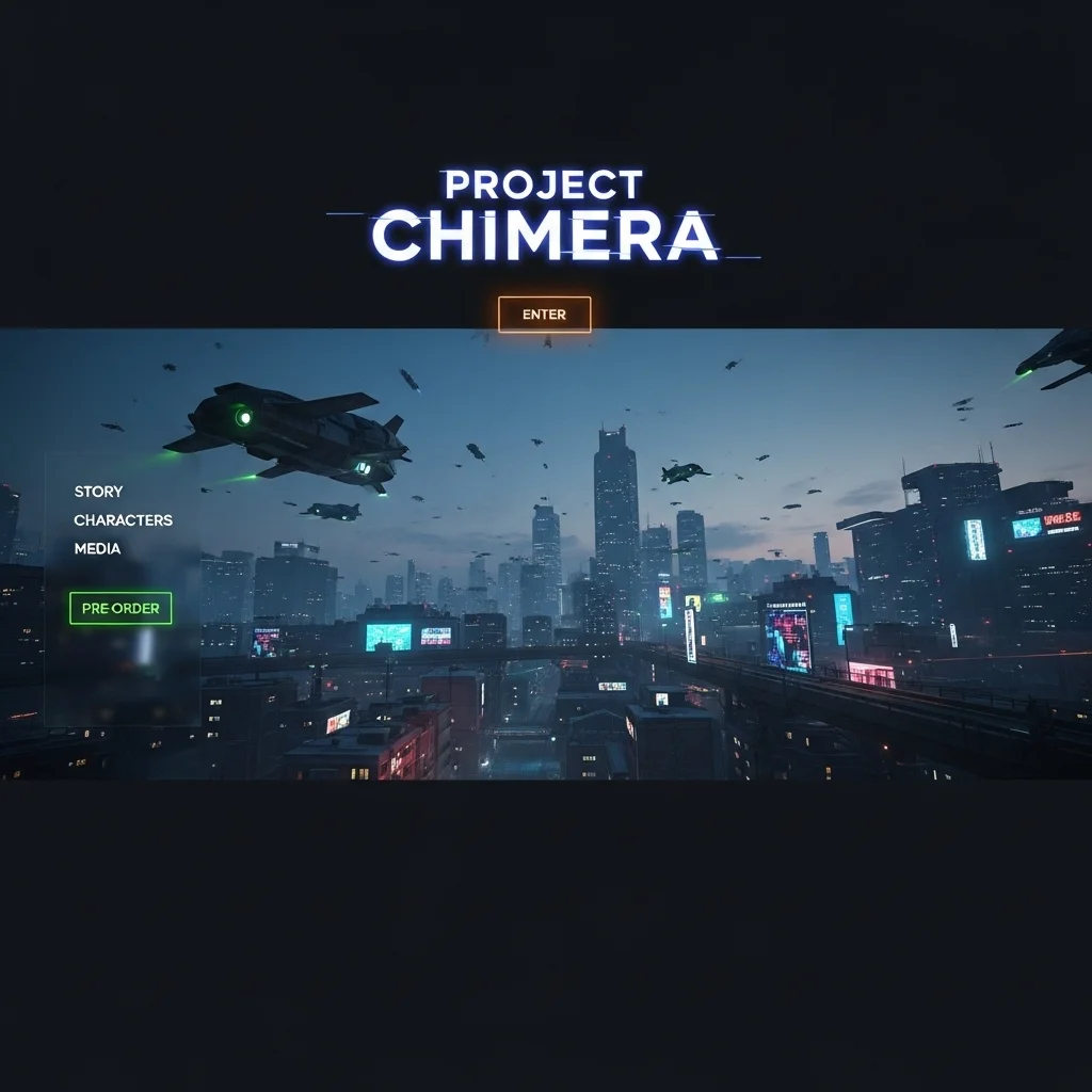 AI-Generated Gaming Website Design Concept 4