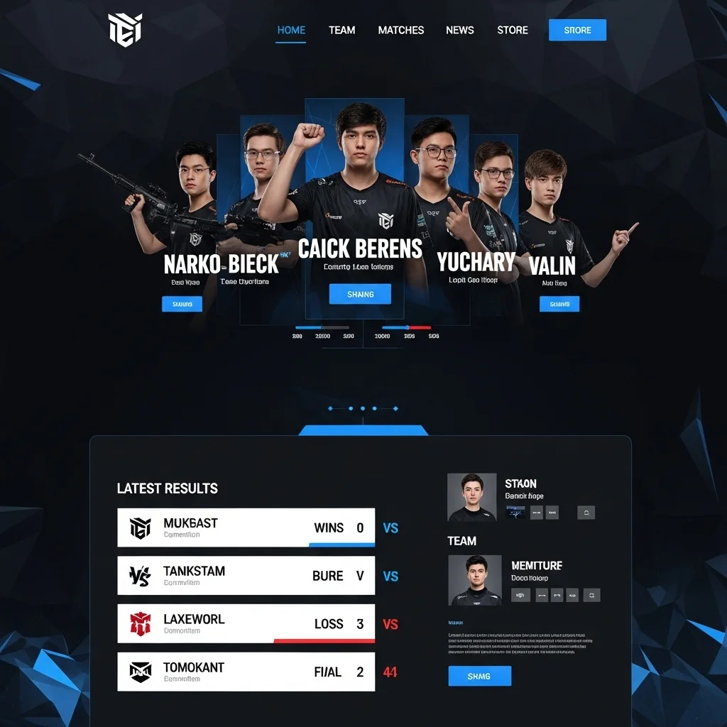 Дизайн веб-сайта для игровой компании: концепция на основе ИИ — Изображение 1