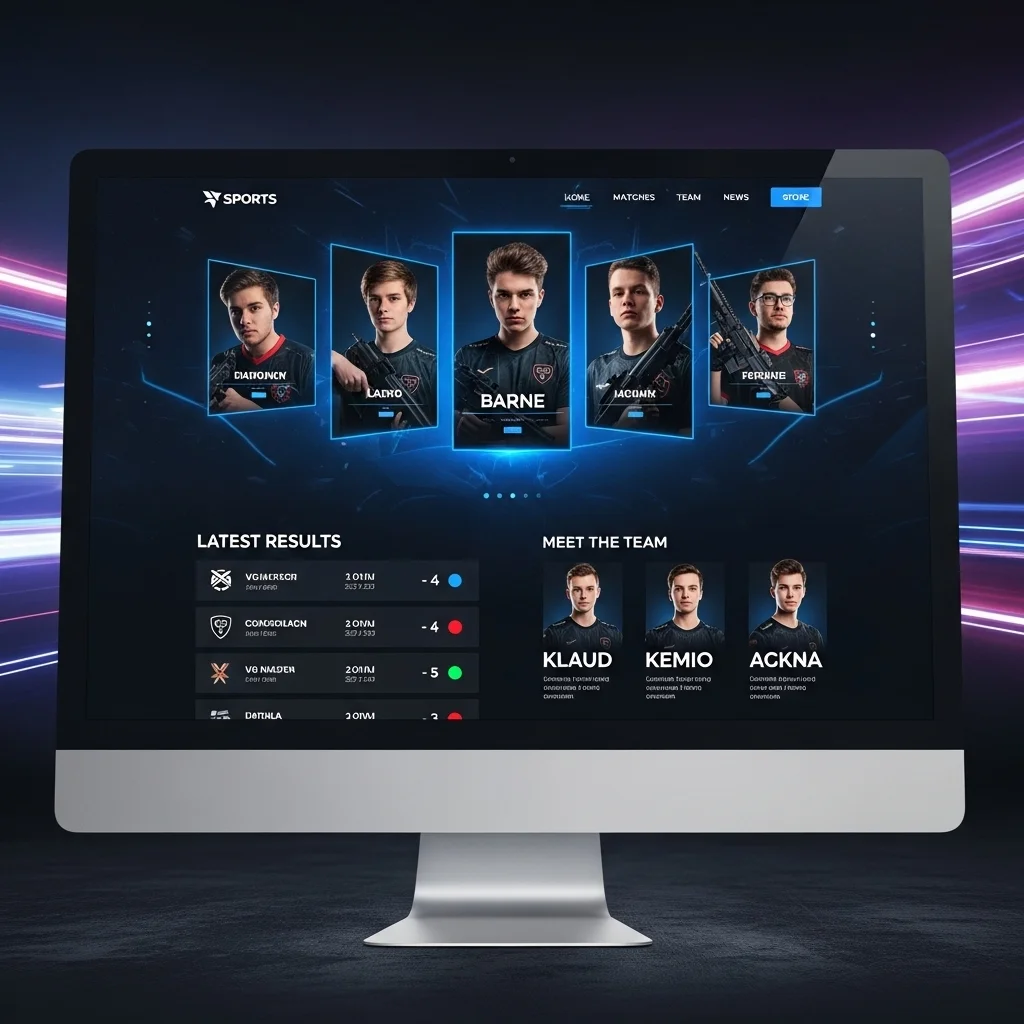 Дизайн веб-сайта для игровой компании: концепция на основе ИИ — Изображение 3