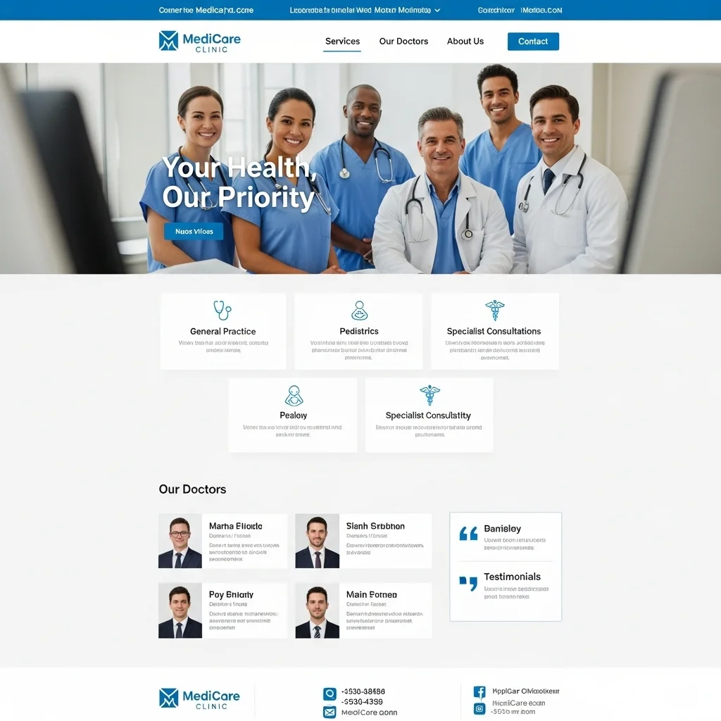 Health & Wellness Website Design AI Concept 2