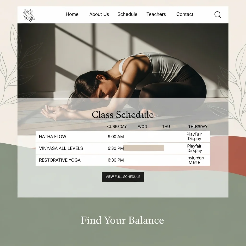 AI-Generated Health & Wellness Website Design - Concept 4