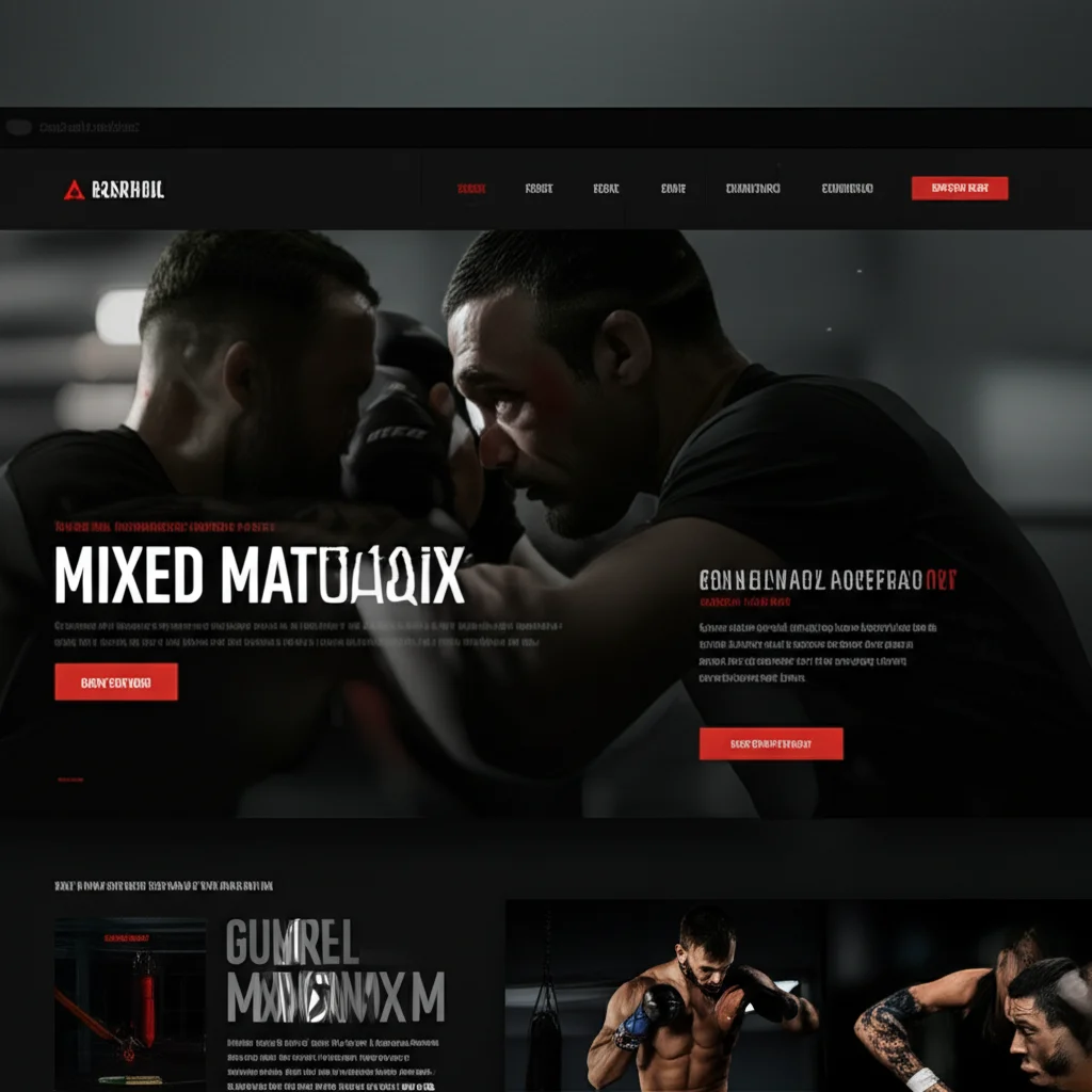MMA Gym Website Design: AI-Powered Concept - Image 1