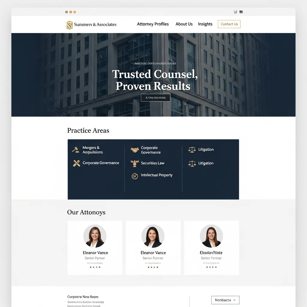 Law Firm Website Design: AI-Generated Concept - Image 2