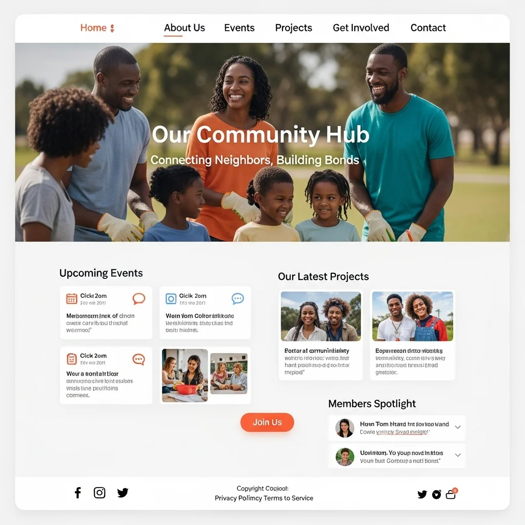 Membership Community Website Design: AI-Generated Concept - Image 2