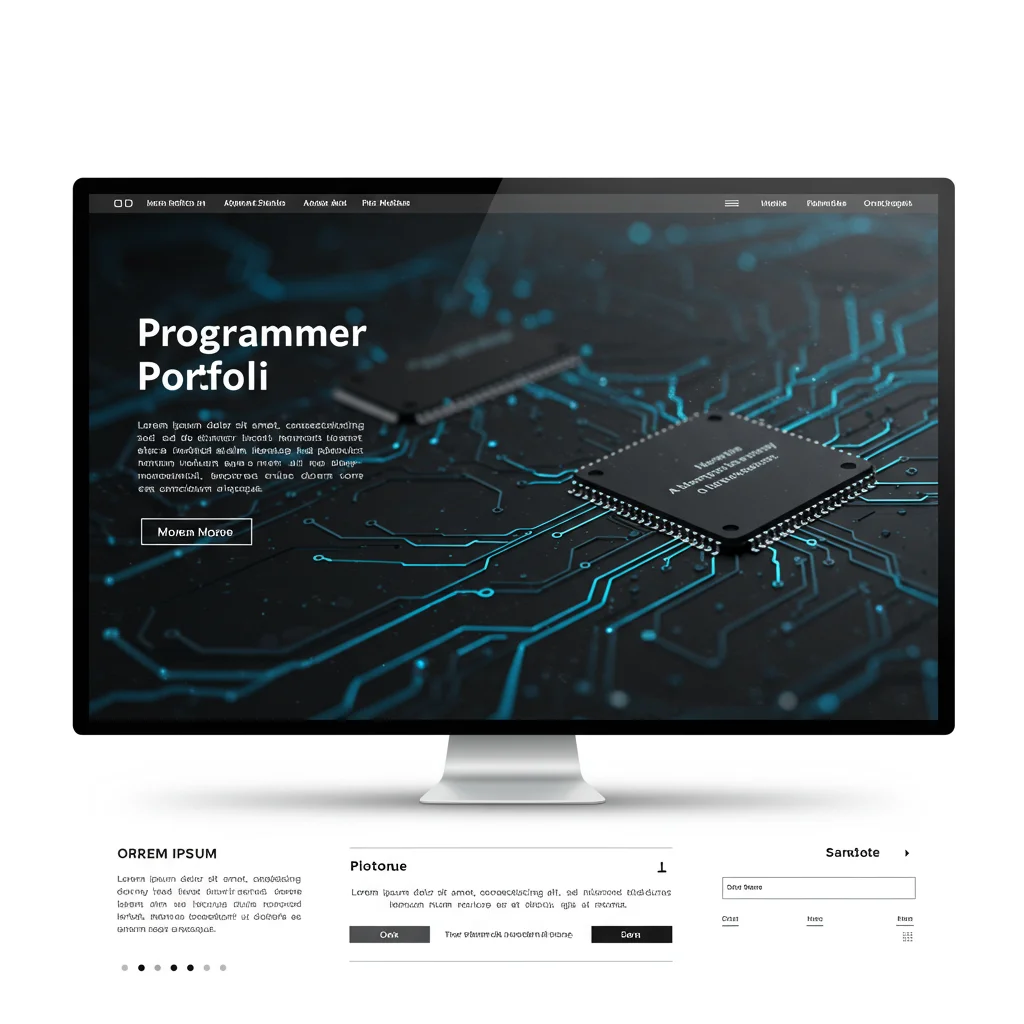 Дизайн современного веб-сайта-портфолио-портфолио программиста | Концепция ИИ - Изображение 2