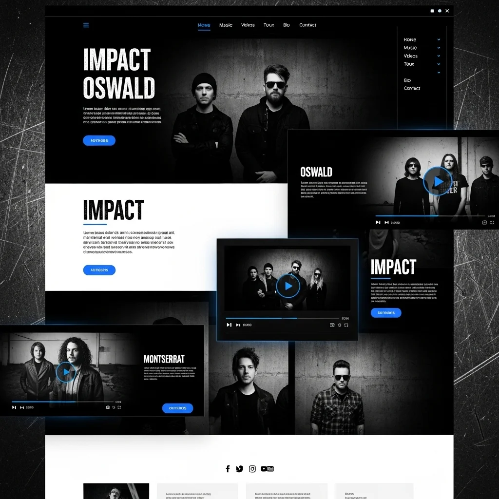 Music Band Website Design: AI-Generated Concept - Image 1